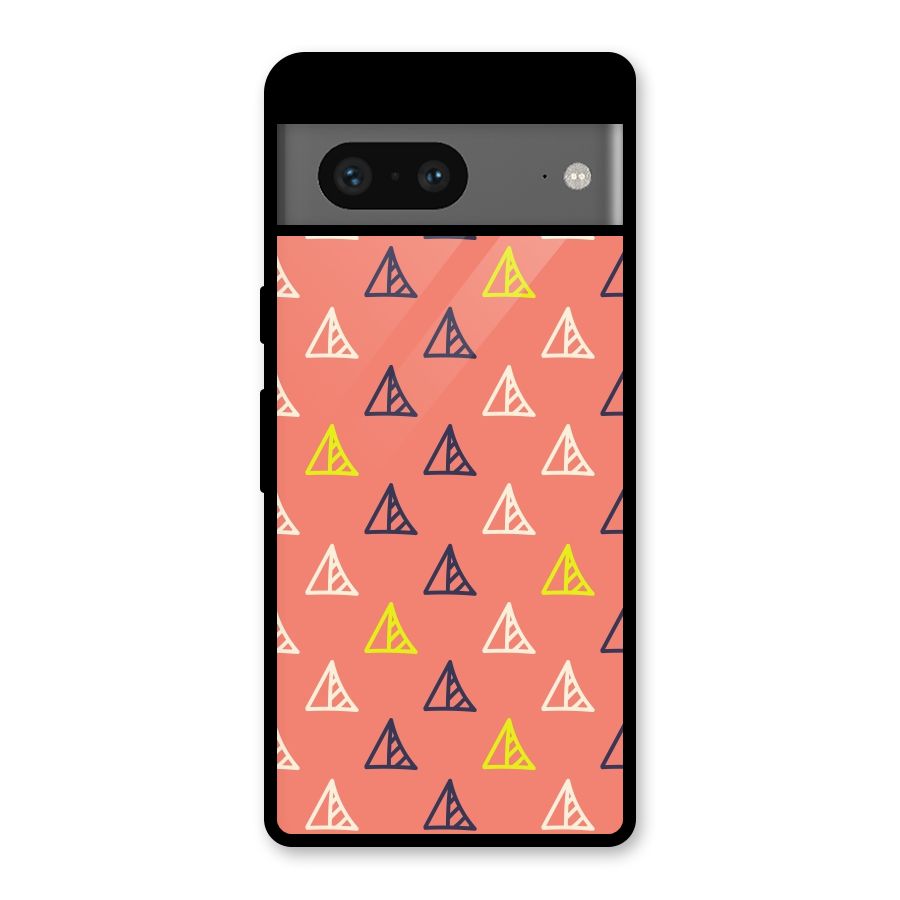 Triangular Boho Pattern Glass Back Case for Google Pixel 7