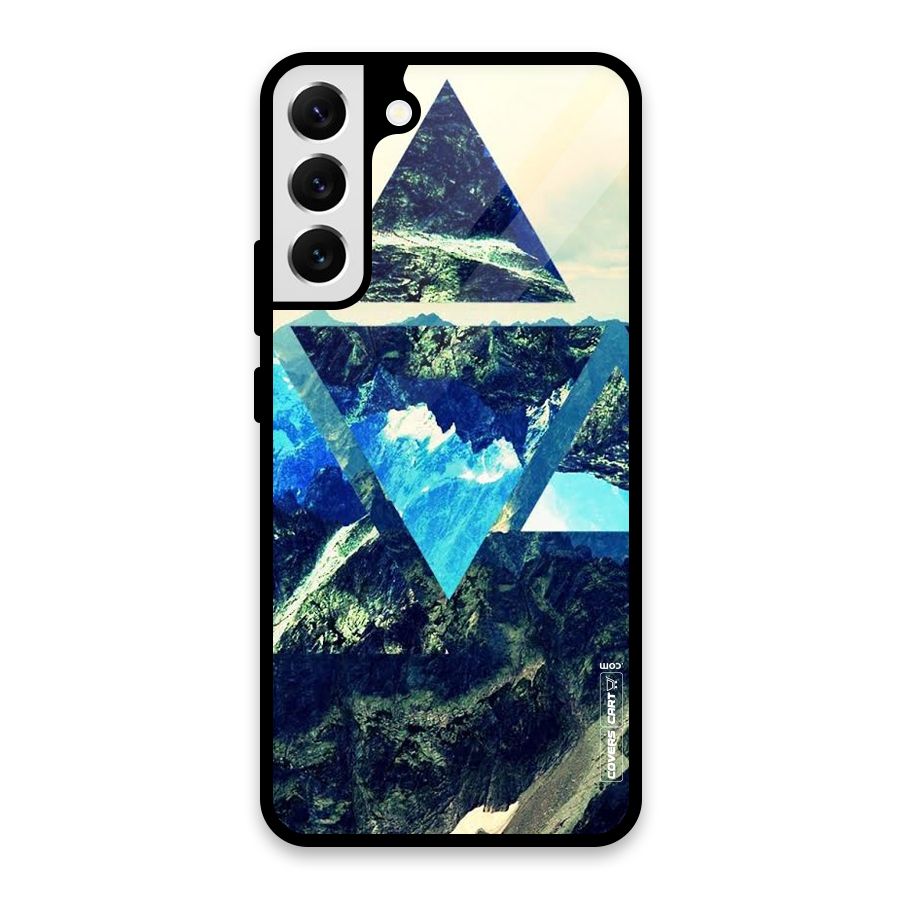 Triangular View Glass Back Case for Galaxy S22 Plus 5G