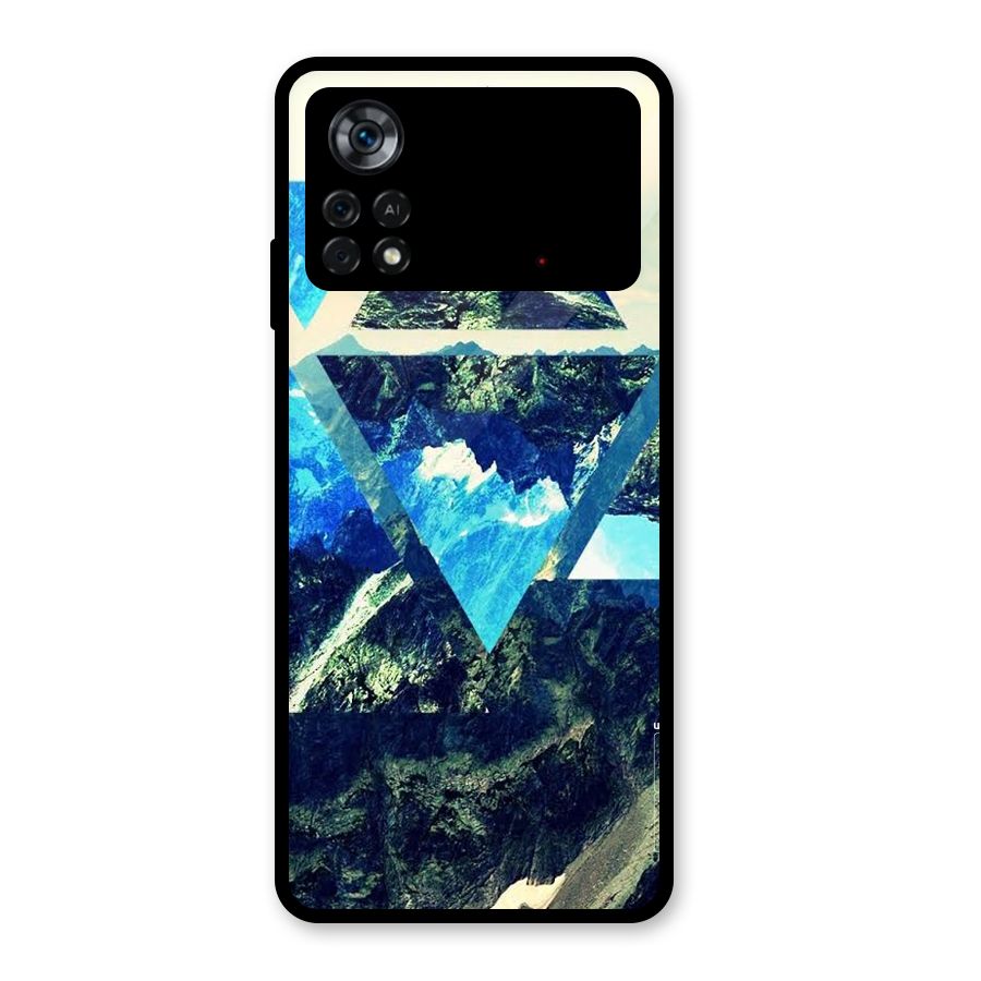 Triangular View Glass Back Case for Poco X4 Pro 5G