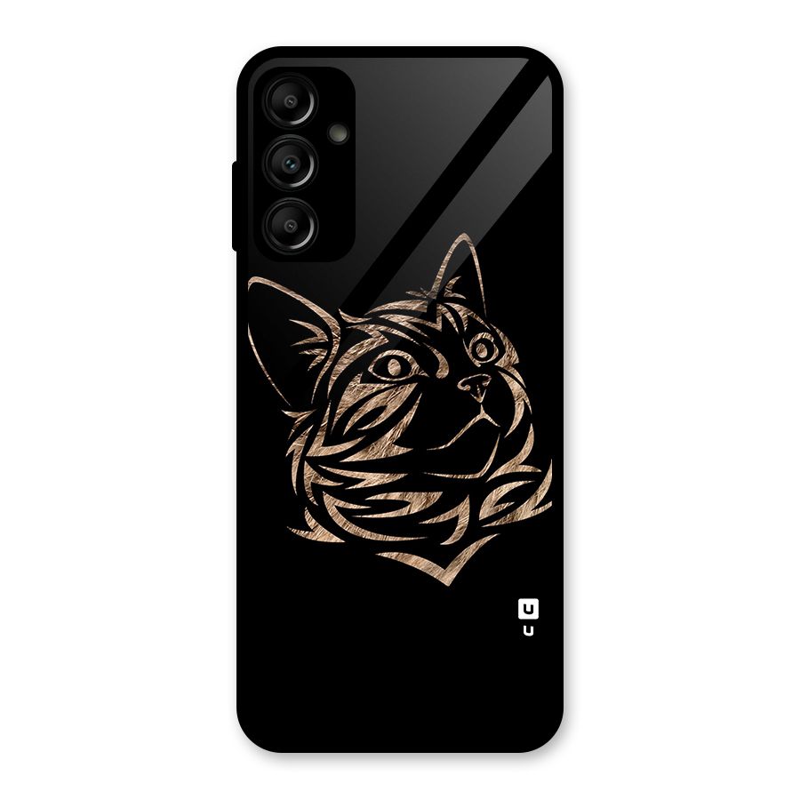Tribal Cat Glass Back Case for Galaxy A14 5G