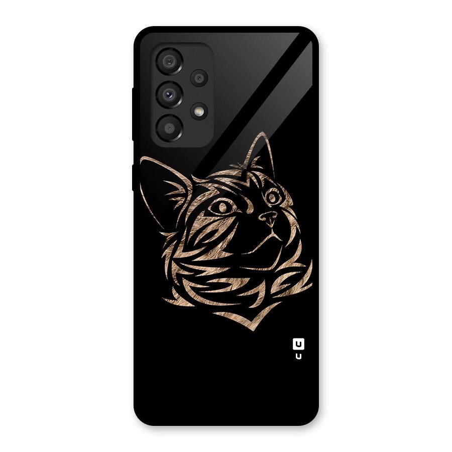 Tribal Cat Glass Back Case for Galaxy A33 5G