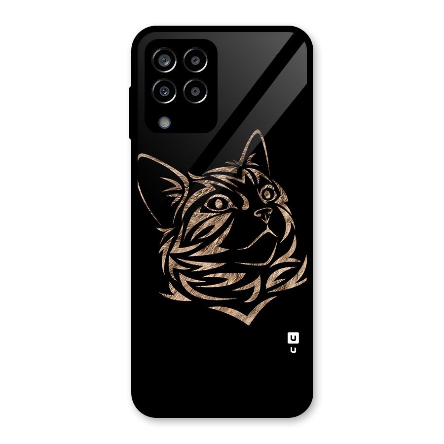 Tribal Cat Glass Back Case for Galaxy M33