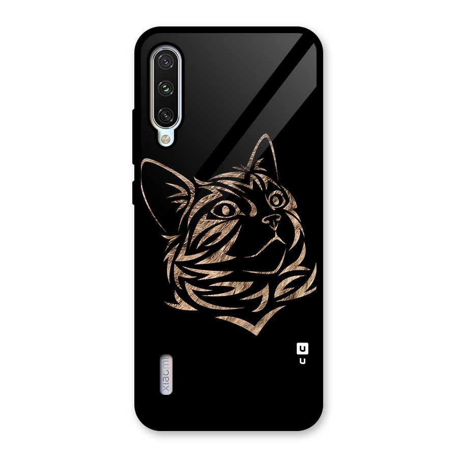 Tribal Cat Glass Back Case for Mi A3