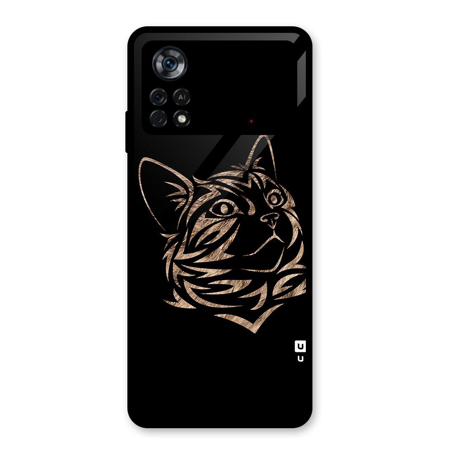 Tribal Cat Glass Back Case for Poco X4 Pro 5G