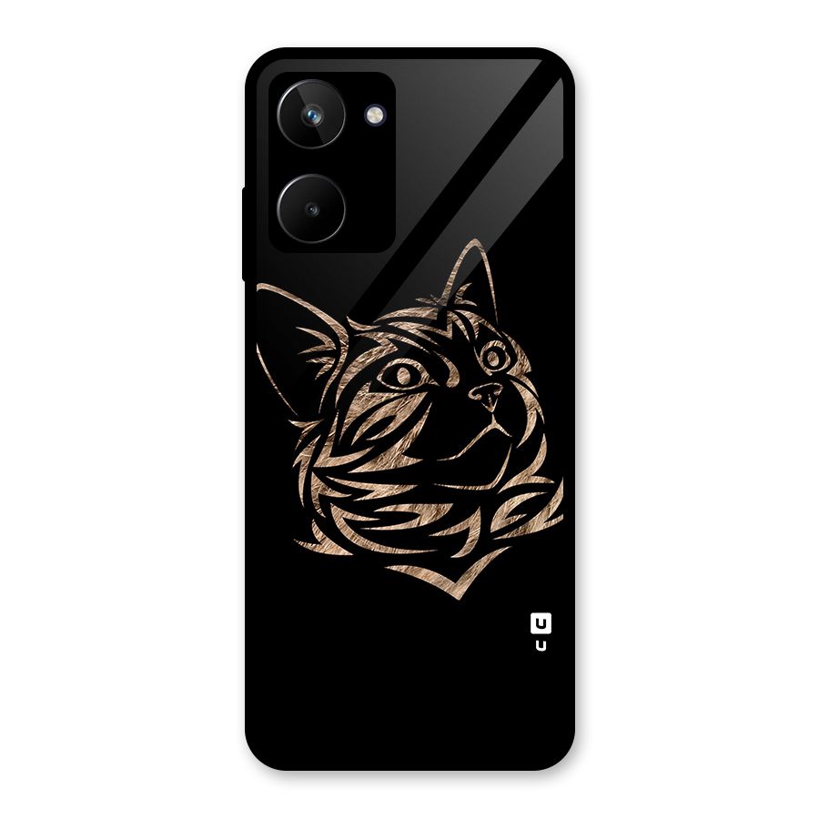 Tribal Cat Glass Back Case for Realme 10