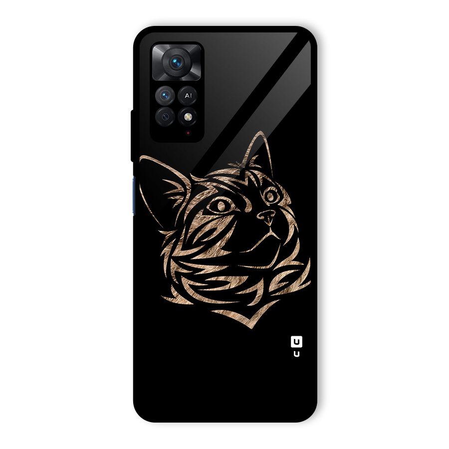 Tribal Cat Glass Back Case for Redmi Note 11 Pro