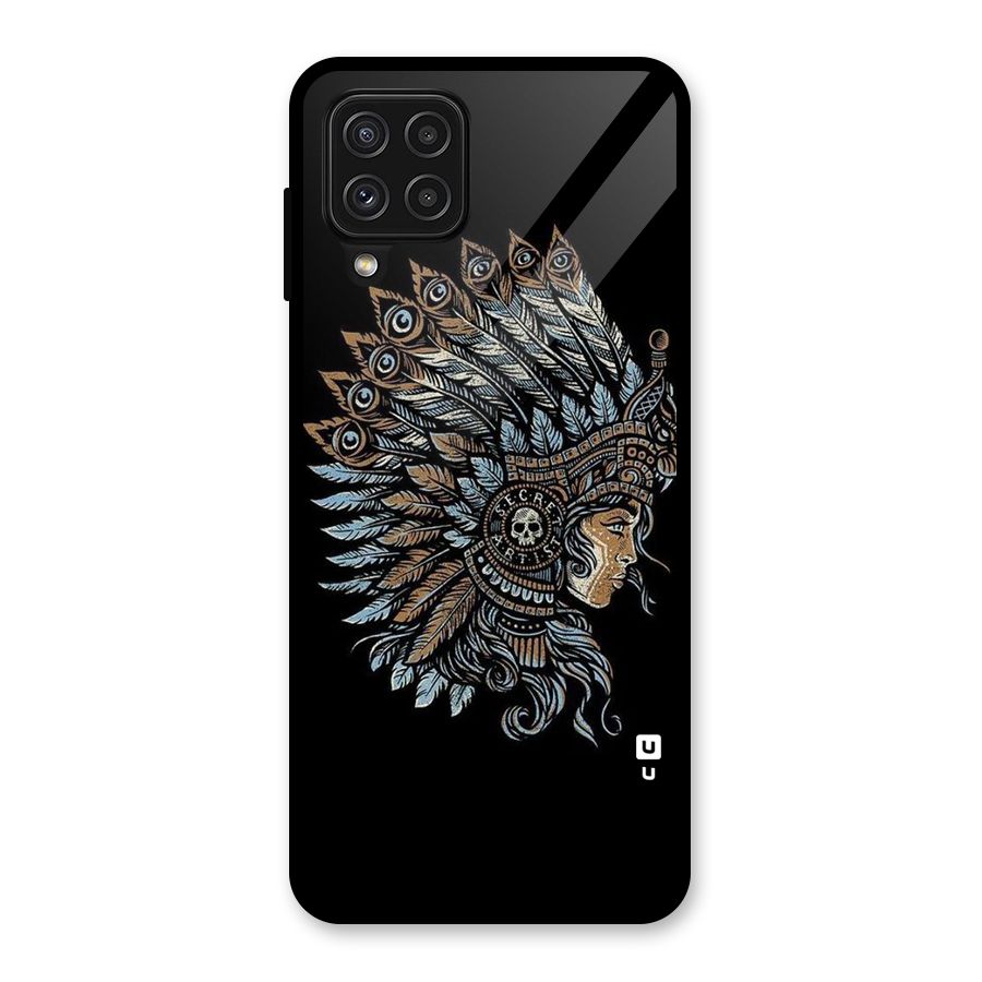 Tribal Design Glass Back Case for Galaxy A22 4G