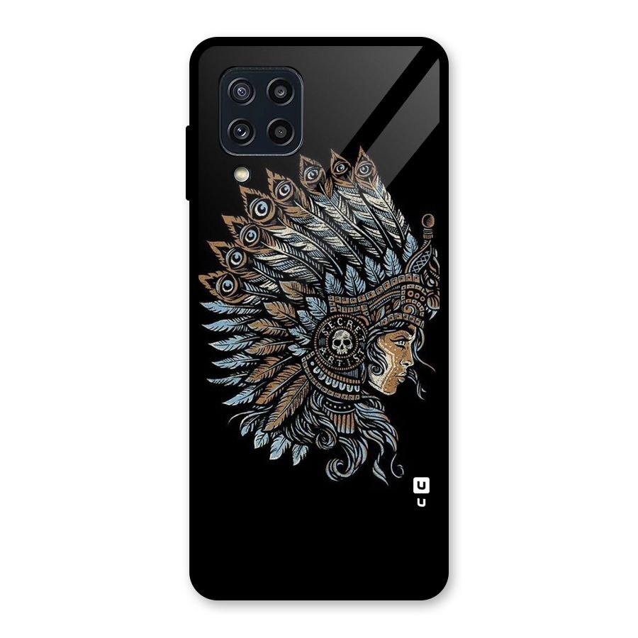 Tribal Design Glass Back Case for Galaxy M32