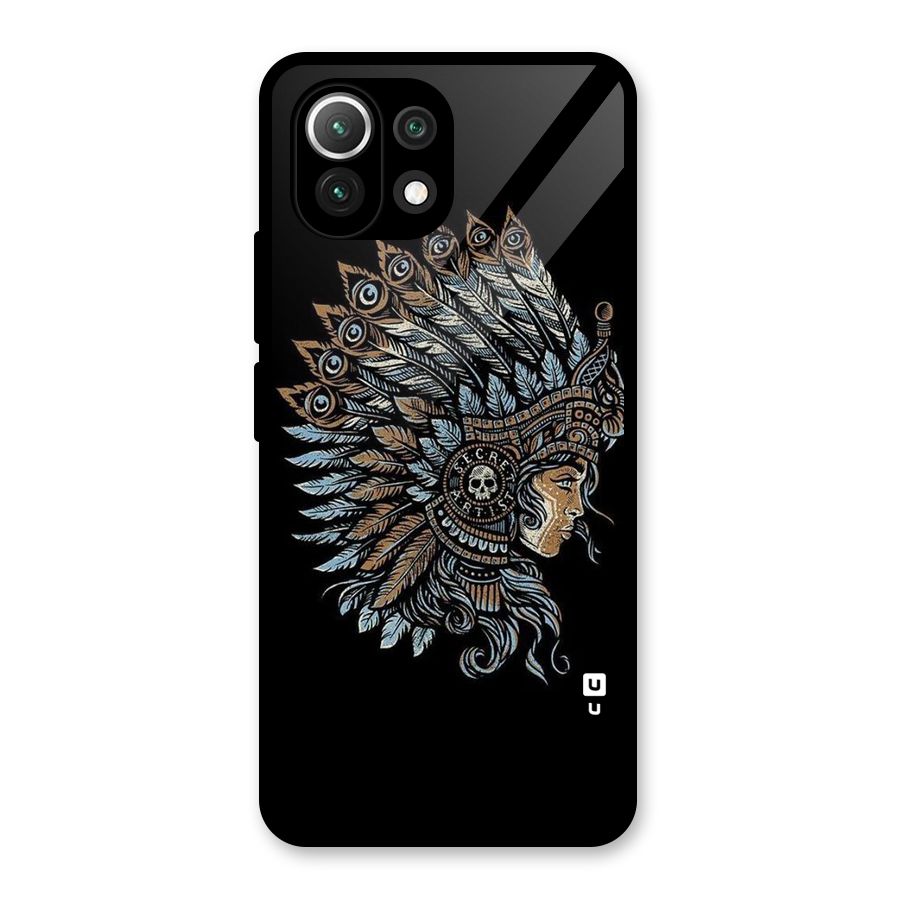 Tribal Design Glass Back Case for Mi 11 Lite NE 5G