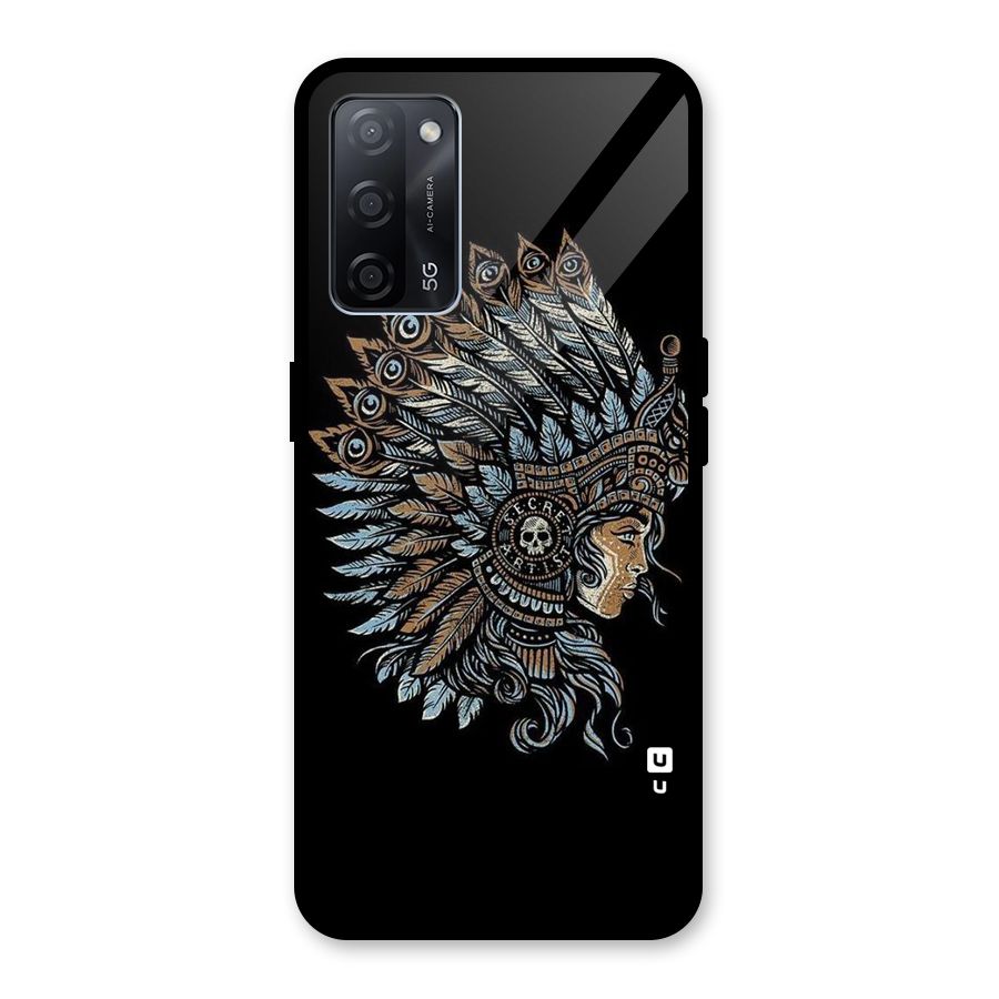 Tribal Design Glass Back Case for Oppo A53s 5G
