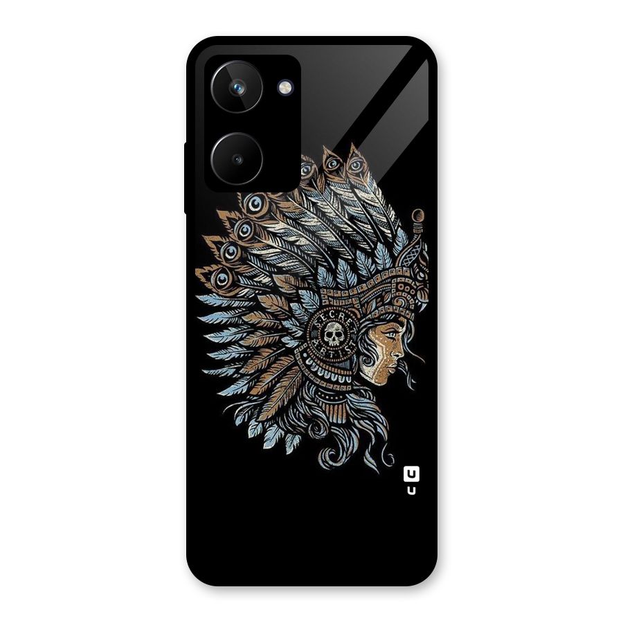 Tribal Design Glass Back Case for Realme 10