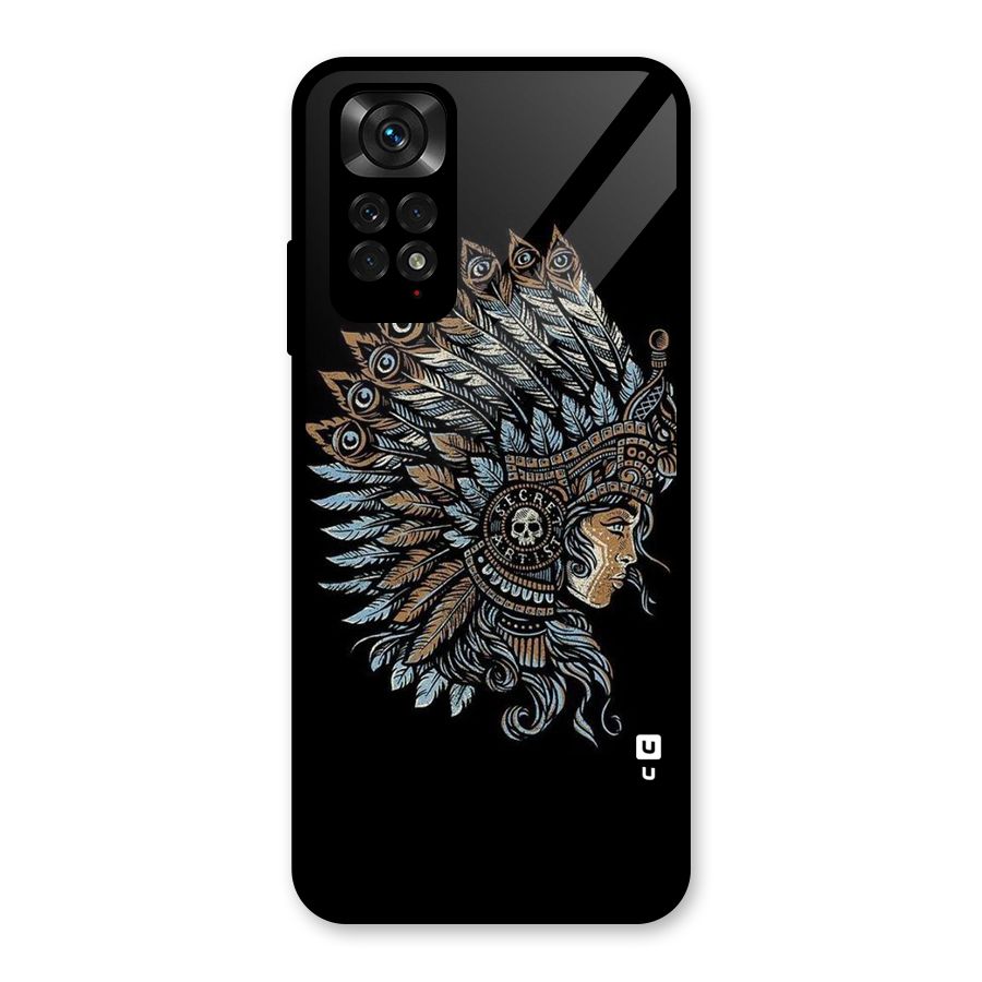 Tribal Design Glass Back Case for Redmi Note 11
