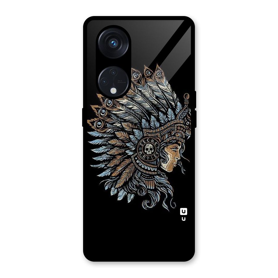 Tribal Design Glass Back Case for Reno8 T 5G