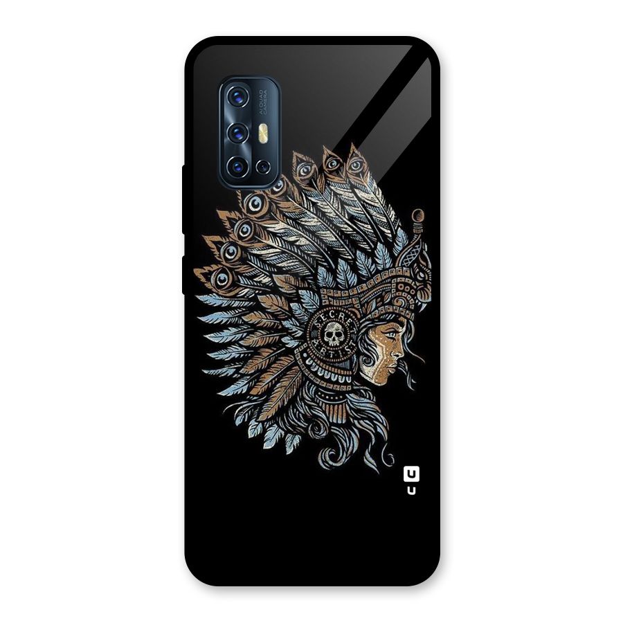 Tribal Design Glass Back Case for Vivo V17