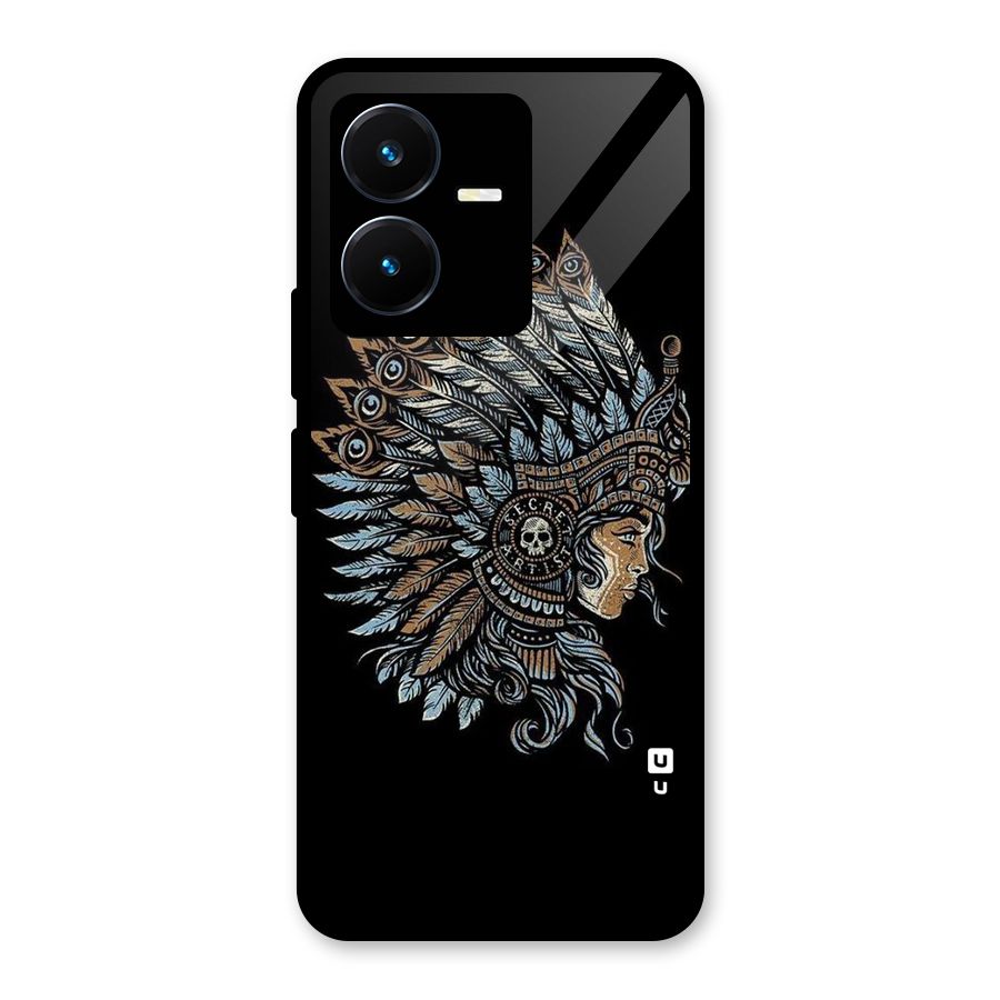 Tribal Design Glass Back Case for Vivo Y22