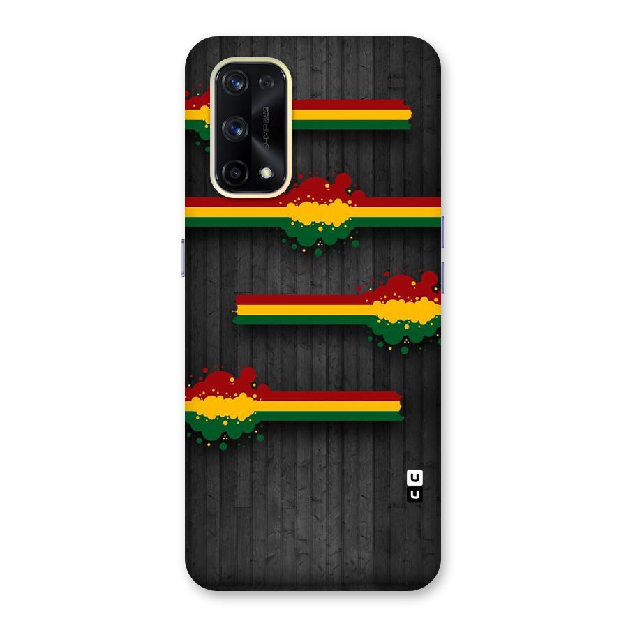 Tricolor Splash Design Glass Back Case for Realme X7 Pro