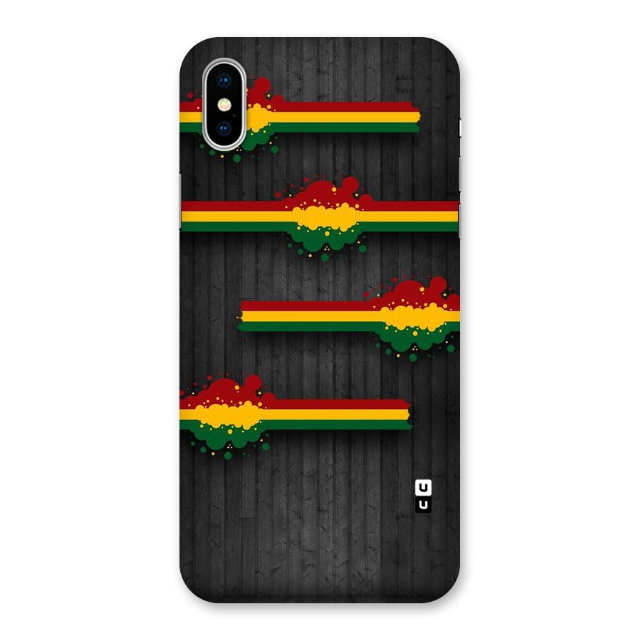 Tricolor Splash Design Back Case for iPhone X