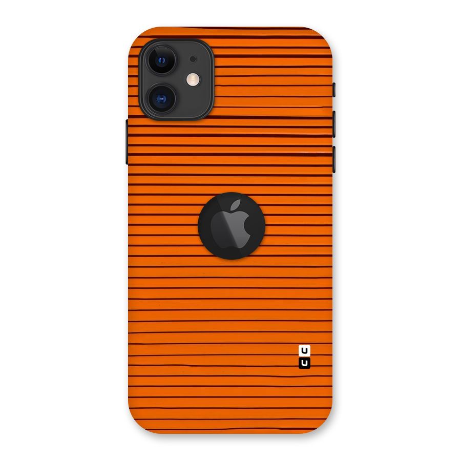 Trippy Stripes Back Case for iPhone 11 Logo Cut