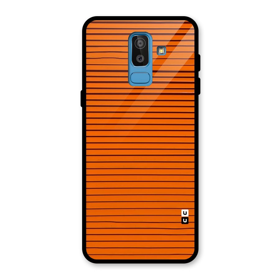 Trippy Stripes Glass Back Case for Galaxy J8
