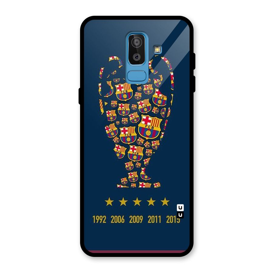 Trophy Team Glass Back Case for Galaxy J8