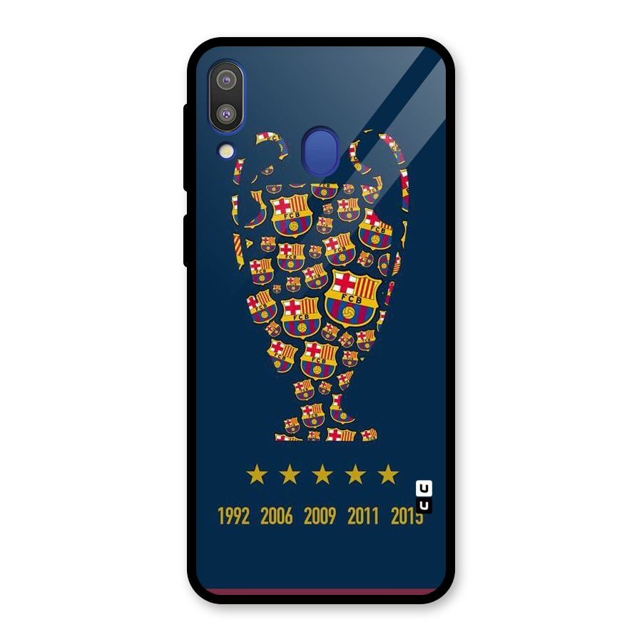 Trophy Team Glass Back Case for Galaxy M20