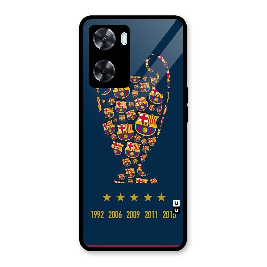 Trophy Team Glass Back Case for Oppo A77