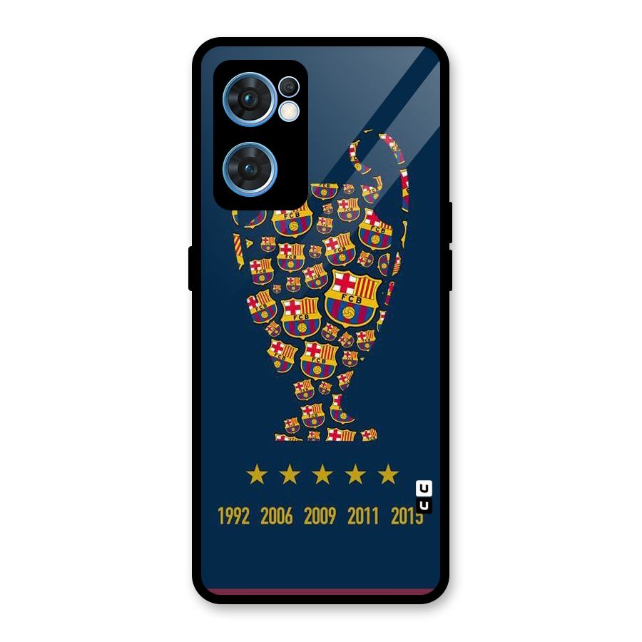 Trophy Team Glass Back Case for Oppo Reno7 5G