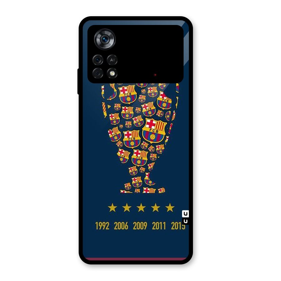 Trophy Team Glass Back Case for Poco X4 Pro 5G