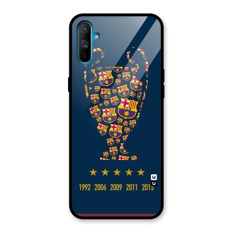 Trophy Team Glass Back Case for Realme C3