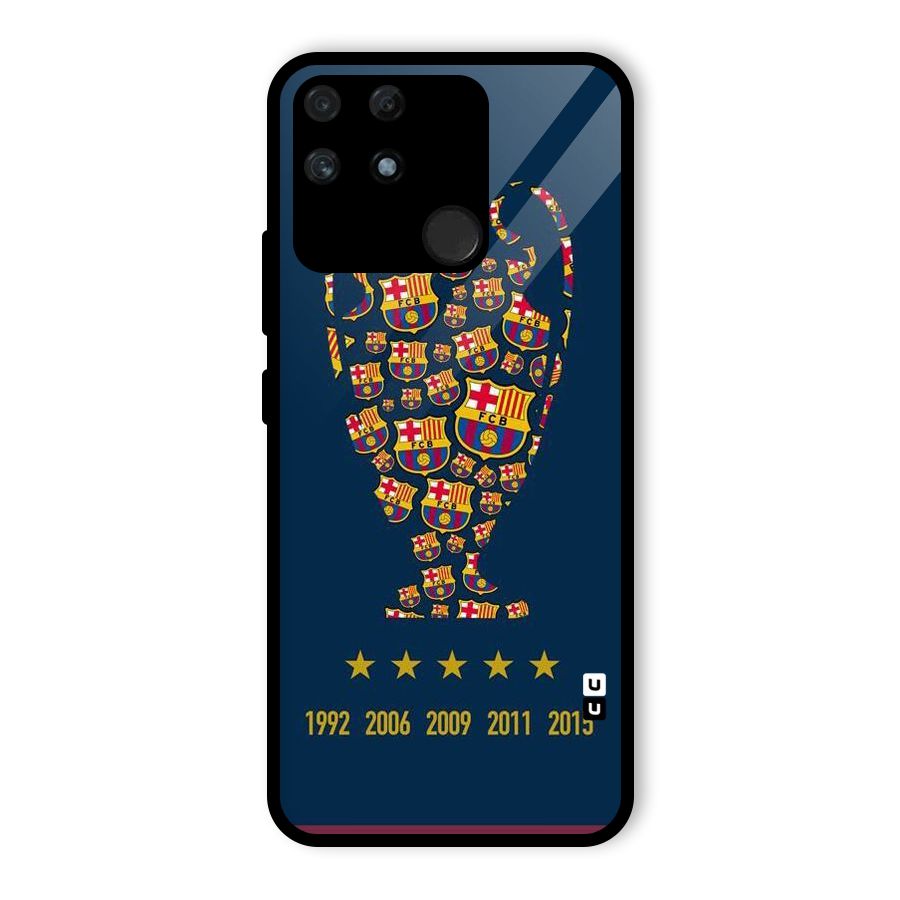 Trophy Team Glass Back Case for Realme Narzo 50A