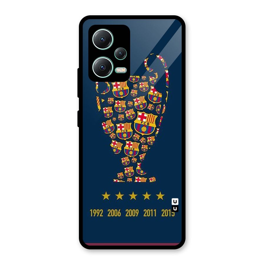 Trophy Team Glass Back Case for Redmi Note 12 5G