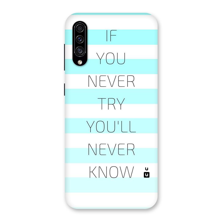 Try Know Back Case for Galaxy A30s