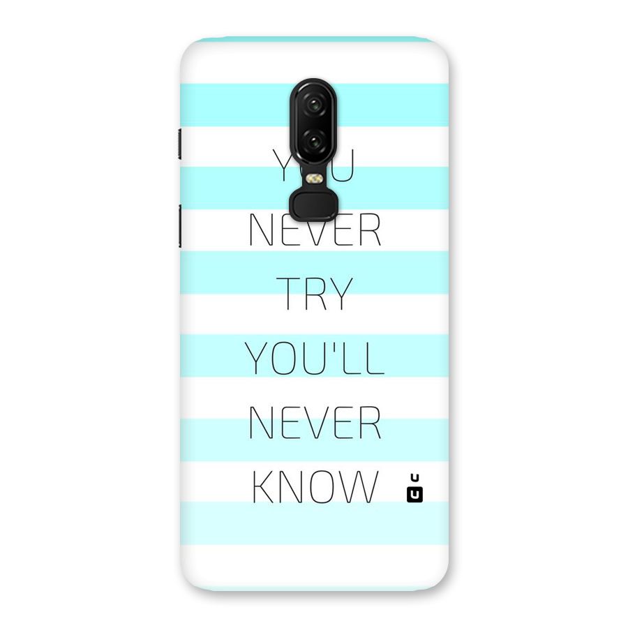 Try Know Back Case for OnePlus 6