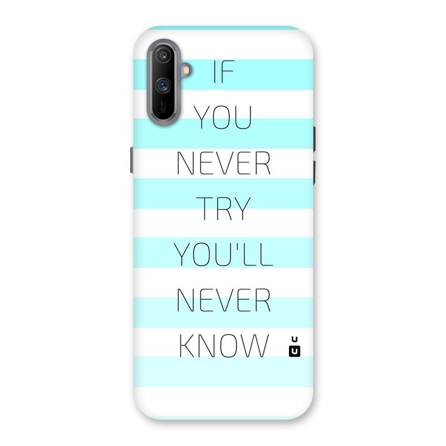 Try Know Back Case for Realme C3