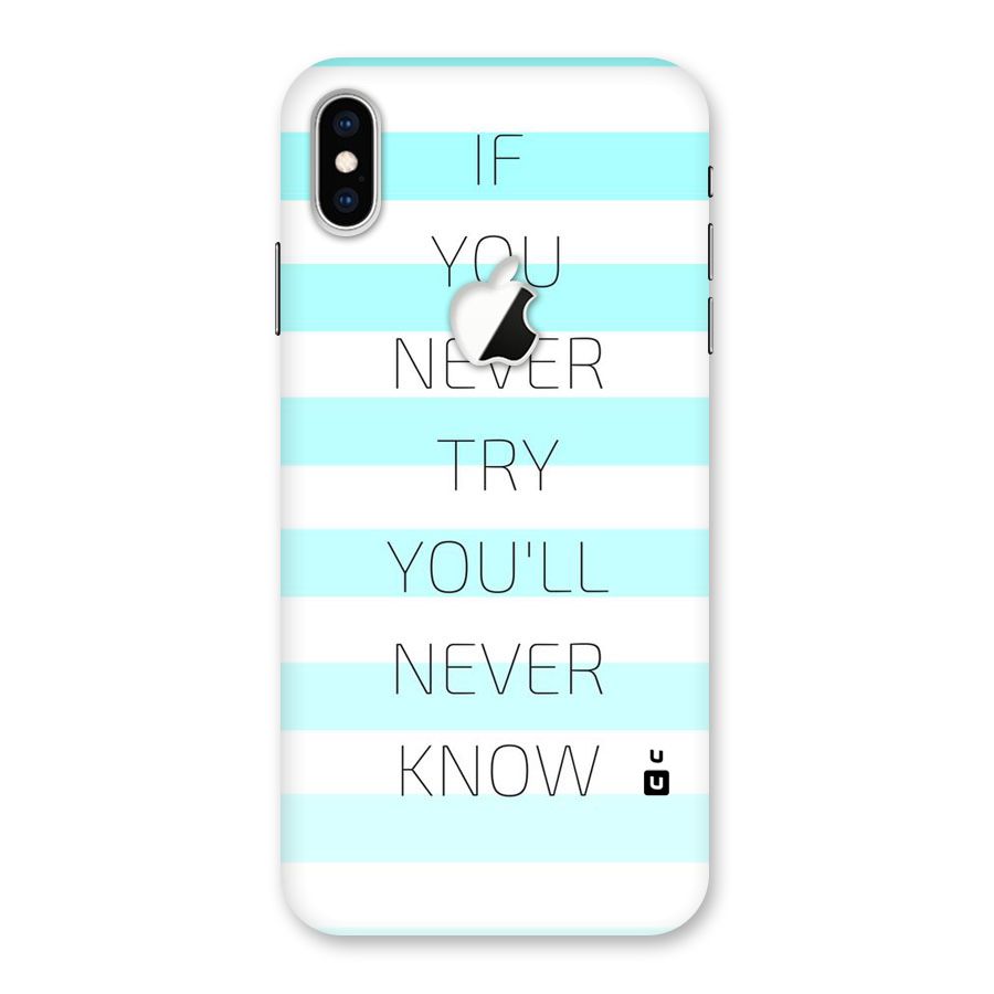 Try Know Back Case for iPhone XS Max Apple Cut