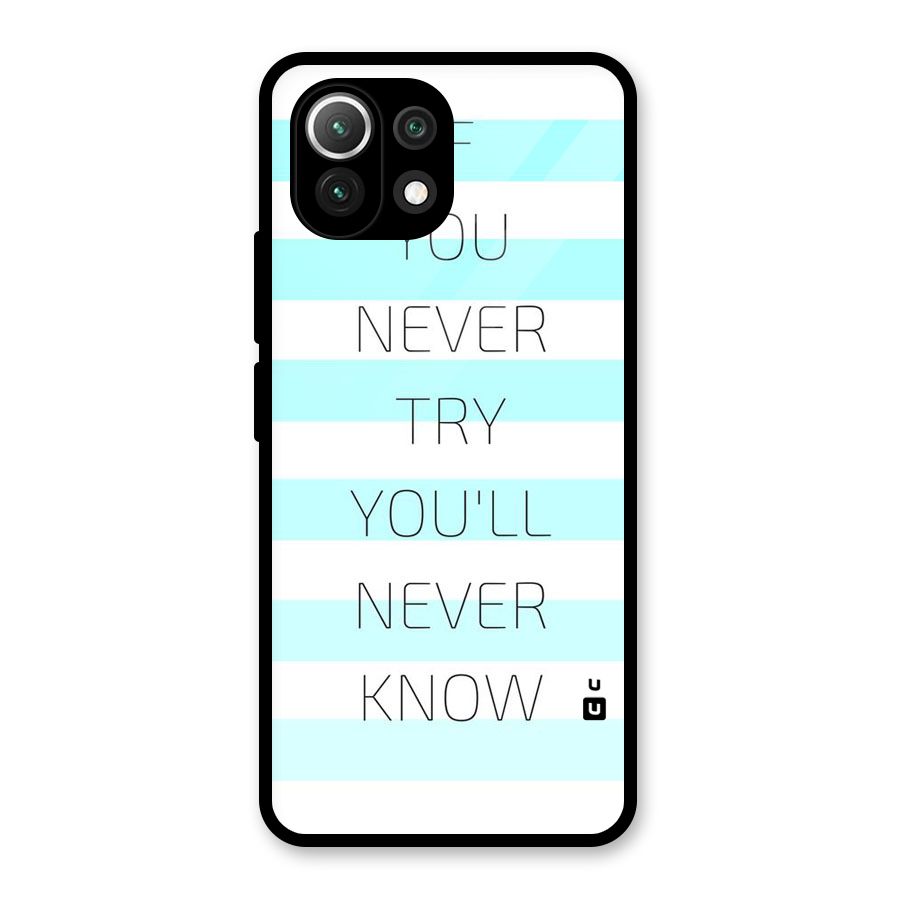 Try Know Glass Back Case for Mi 11 Lite