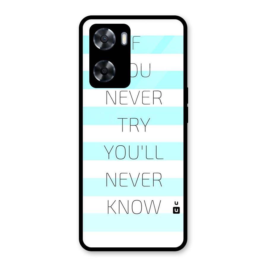 Try Know Glass Back Case for Oppo A57 2022