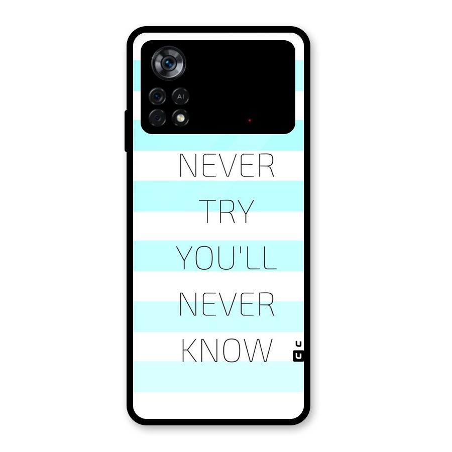 Try Know Glass Back Case for Poco X4 Pro 5G