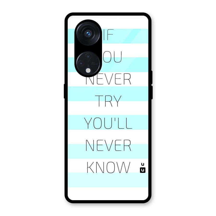 Try Know Glass Back Case for Reno8 T 5G