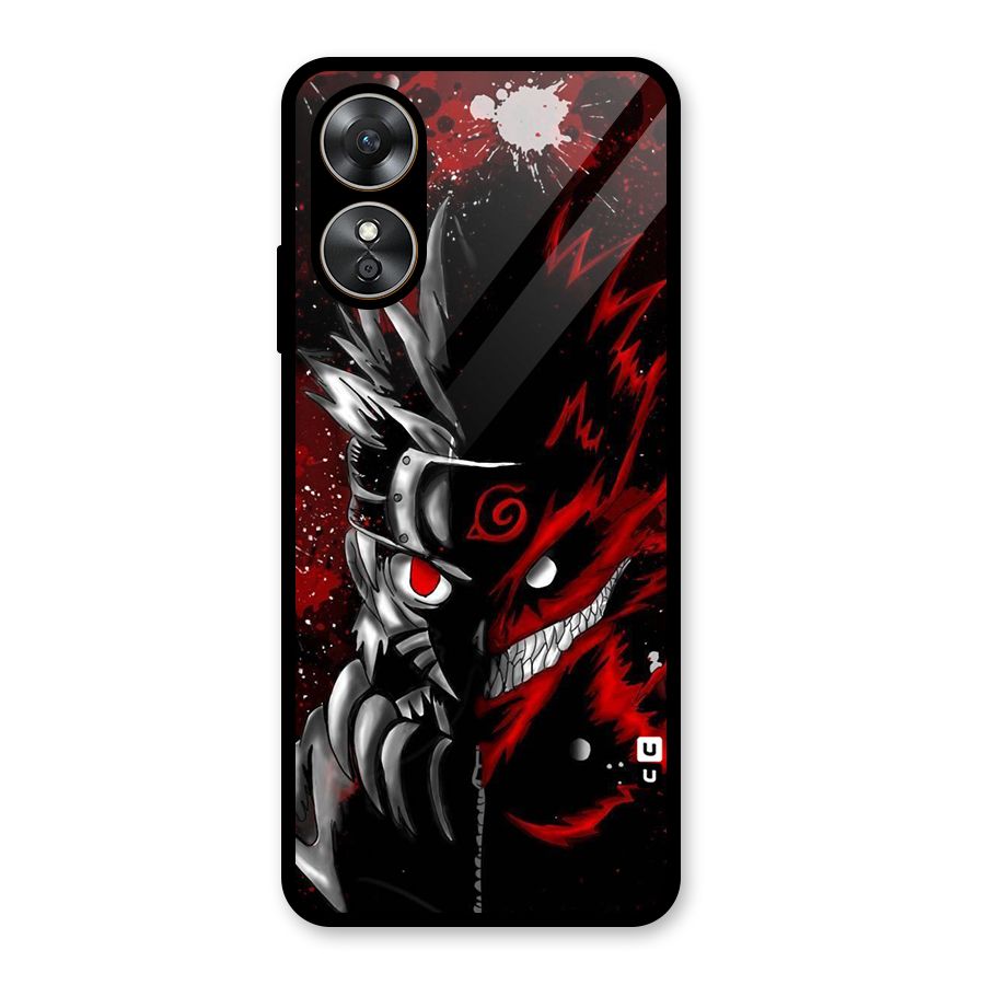 Two Face Naruto Glass Back Case for Oppo A17