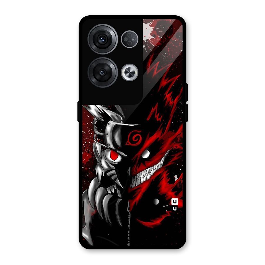 Two Face Naruto Glass Back Case for Oppo Reno8 Pro 5G