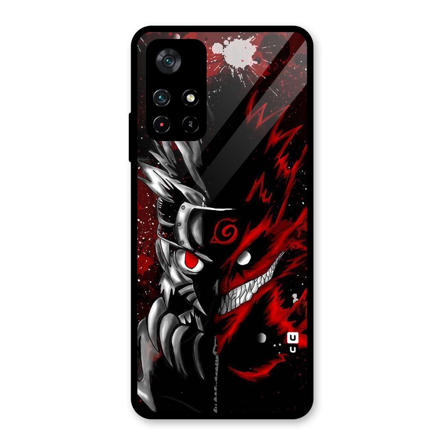 Two Face Naruto Glass Back Case for Poco M4 Pro 5G