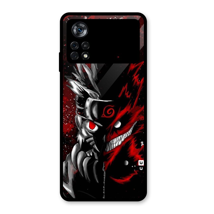 Two Face Naruto Glass Back Case for Poco X4 Pro 5G