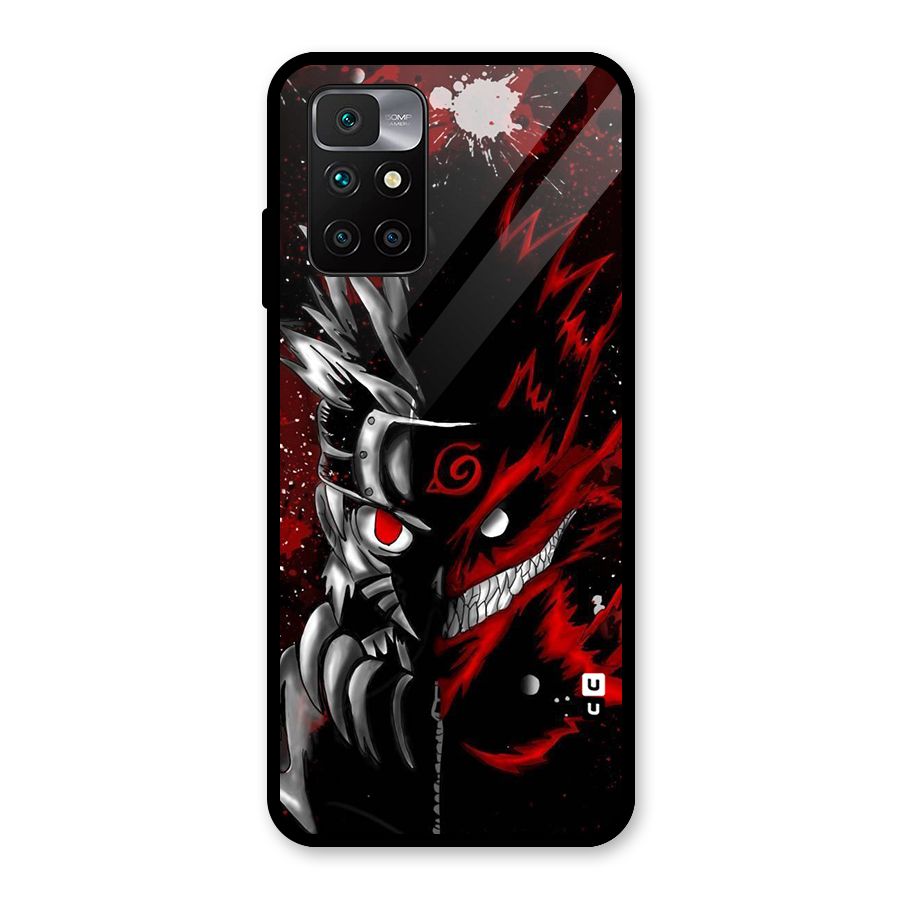 Two Face Naruto Glass Back Case for Redmi 10 Prime
