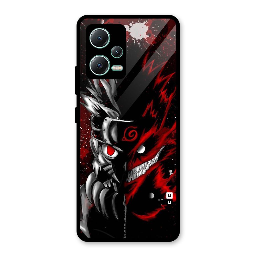 Two Face Naruto Glass Back Case for Redmi Note 12 5G