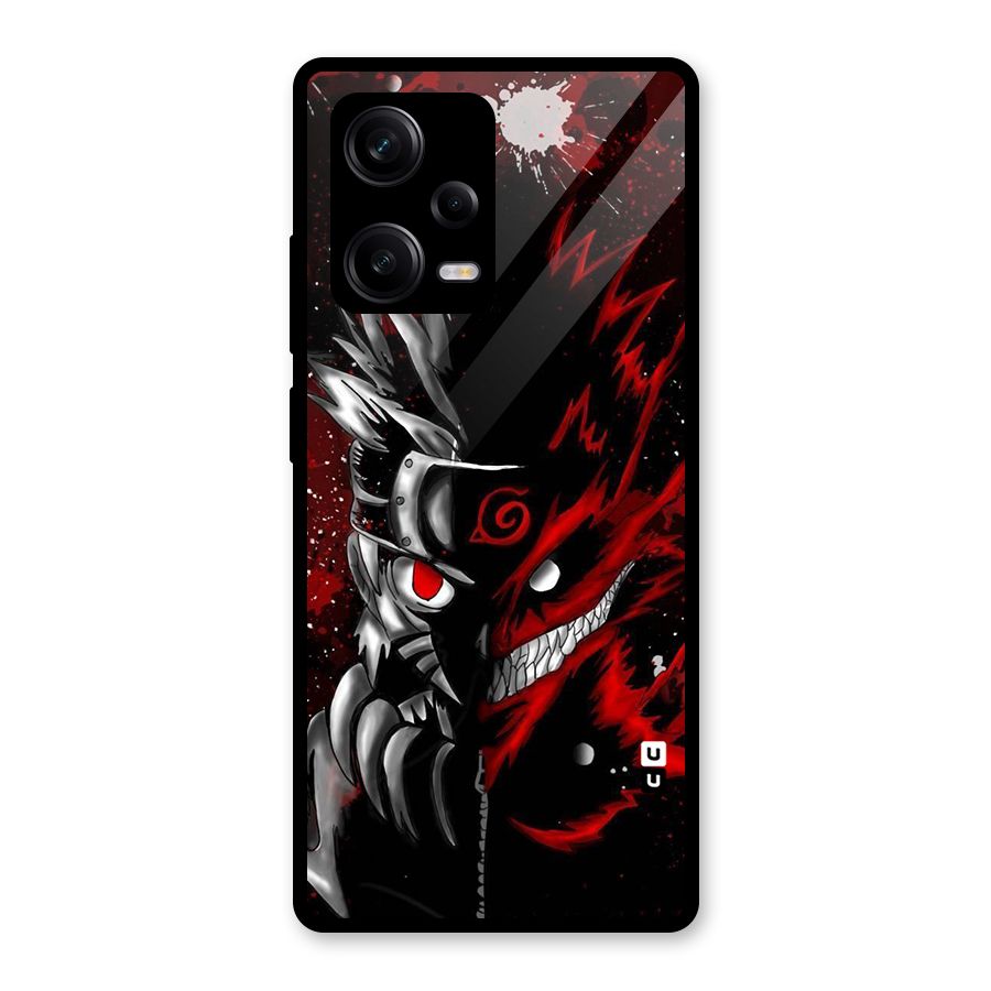 Two Face Naruto Glass Back Case for Redmi Note 12 Pro