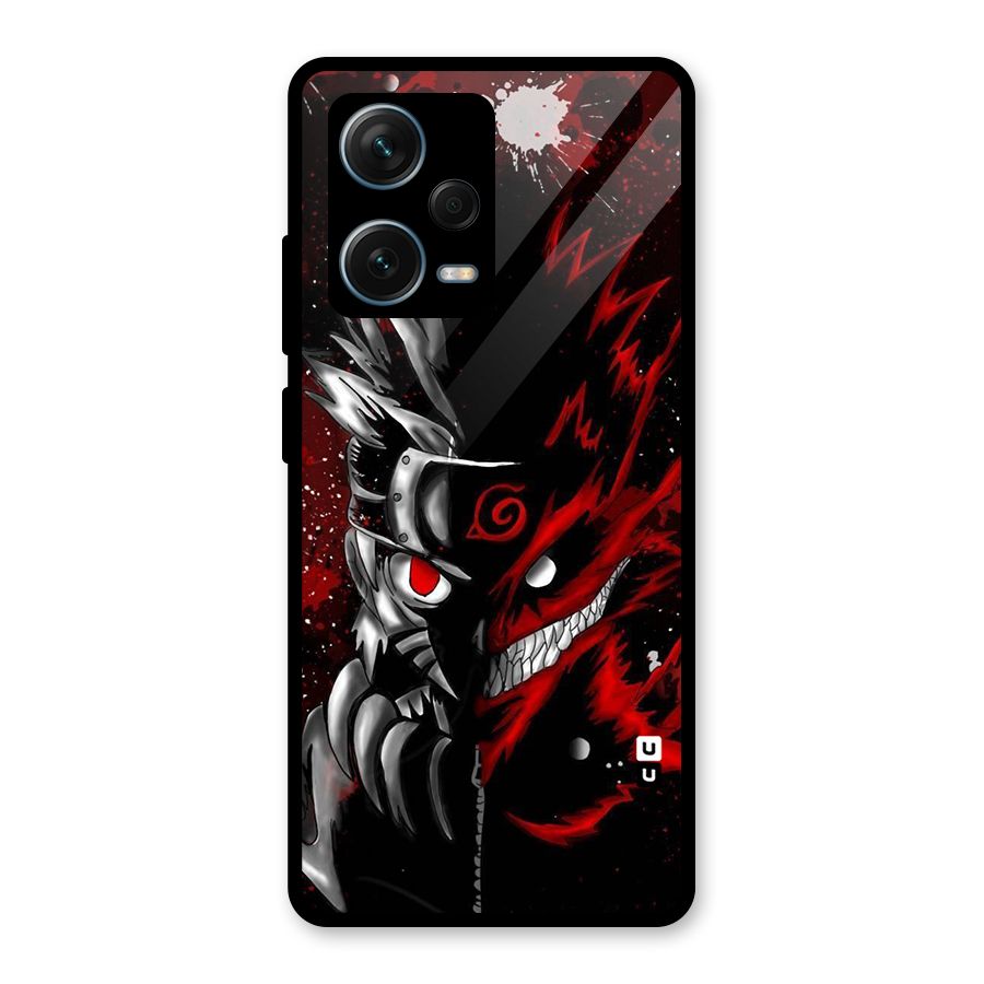 Two Face Naruto Glass Back Case for Redmi Note 12 Pro Plus 5G