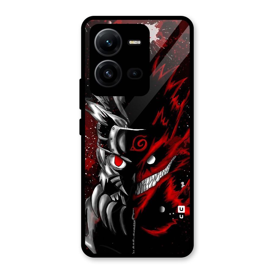 Two Face Naruto Glass Back Case for Vivo V25