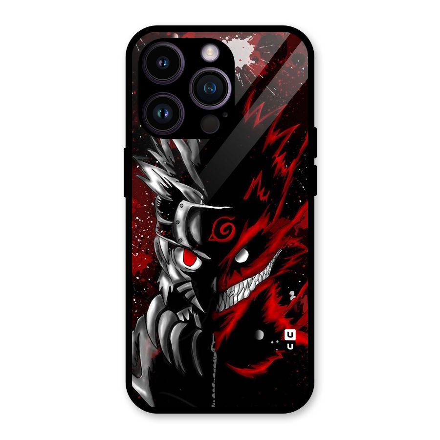 Two Face Naruto Glass Back Case for iPhone 14 Pro