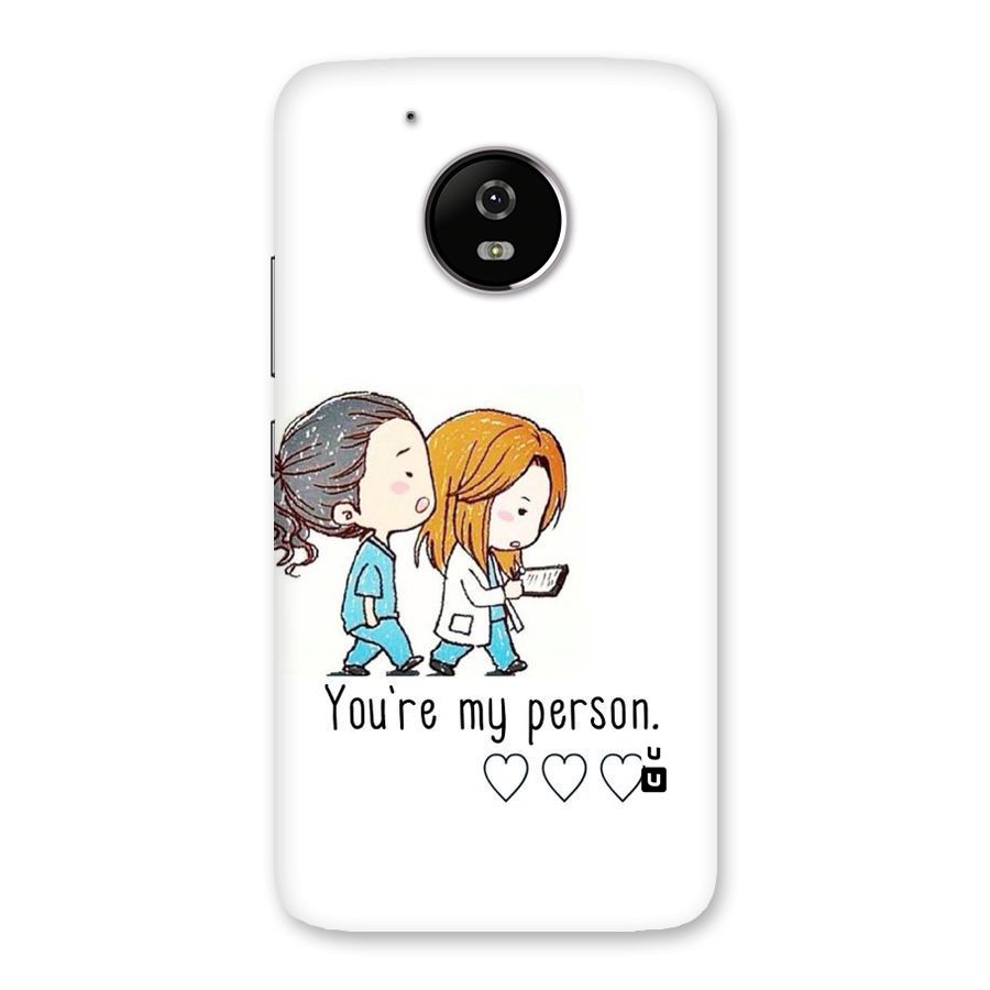 Two Friends In Coat Back Case for Moto G5